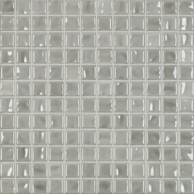 2,5x2,5cm Amano Light Gray glossy keraminė mozaika (2)
