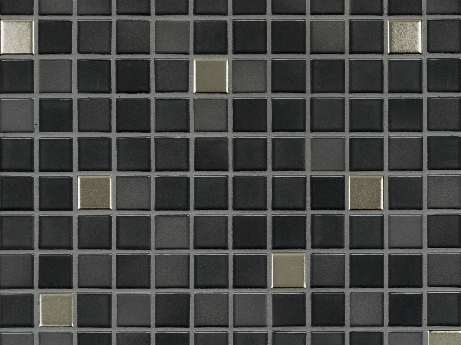 2,5x2,5cm Fresh Black-Mix Metallic keraminė mozaika