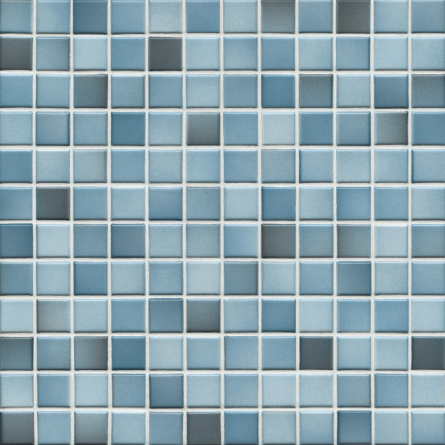 2,5x2,5cm Fresh Denim Blue-Mix keraminė mozaika