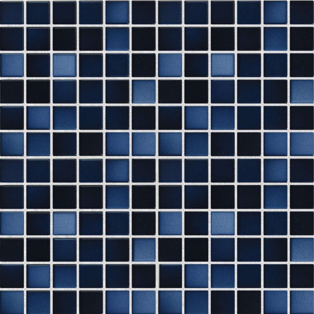 2,5x2,5cm Fresh Deep Blue Mix keraminė mozaika