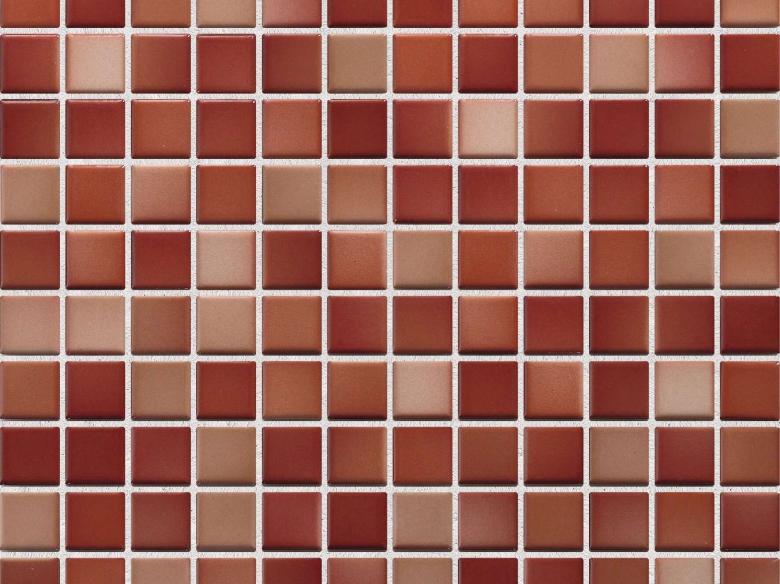 2,5x2,5cm Fresh Brick Red Mix keraminė mozaika