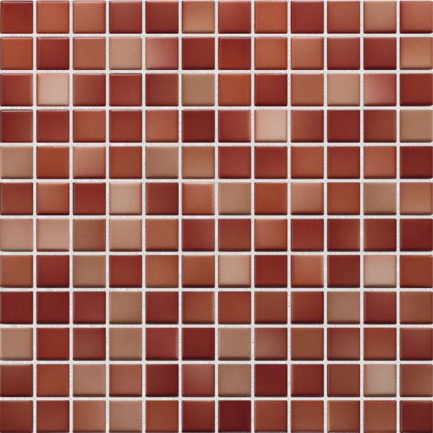 2,5x2,5cm Fresh Brick Red Mix keraminė mozaika (2)