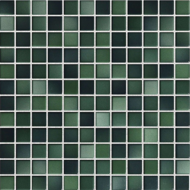 2,5x2,5cm Fresh Forest Green Mix keraminė mozaika
